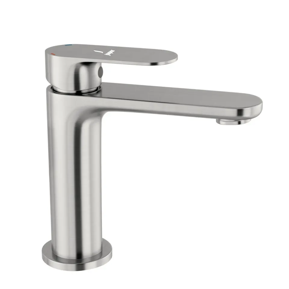 Jaquar Basin Mixer without Popup Waste, with 450mm Braided Hoses Opal Prime series OPP-SSF-15011BPM Stainless Steel - image 1