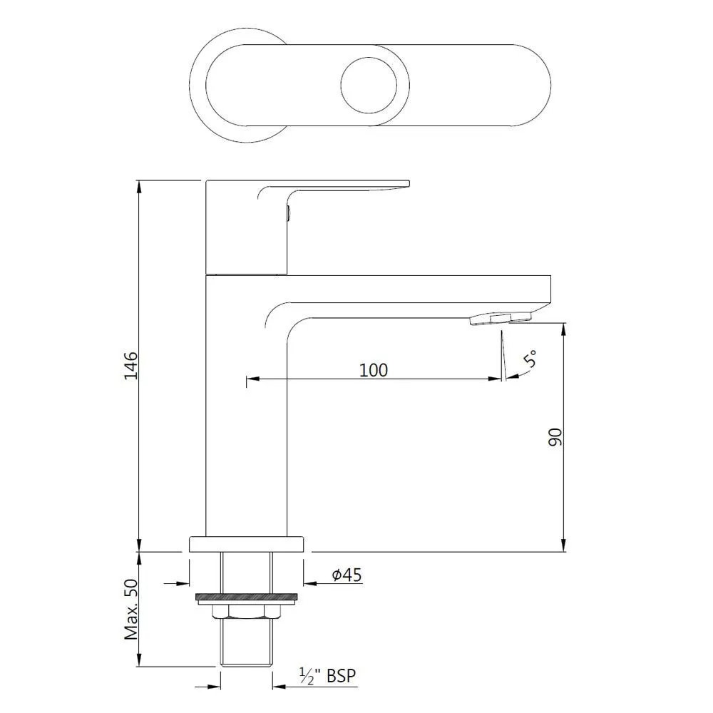 Jaquar Basin Pillar Tap Ornamix Prime series ORP-GRF-10001PM Graphite - image 2