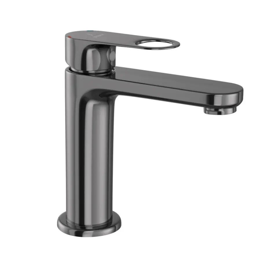 Jaquar Basin Mixer without Popup Waste, with 450mm Braided Hoses Ornamix Prime series ORP-BCH-10011BPM Black Chrome - image 1