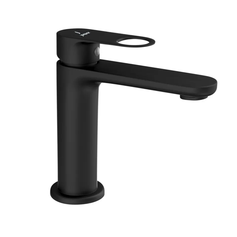 Jaquar Basin Mixer without Popup Waste, with 450mm Braided Hoses Ornamix Prime series ORP-BLM-10011BPM Black Matt - image 1