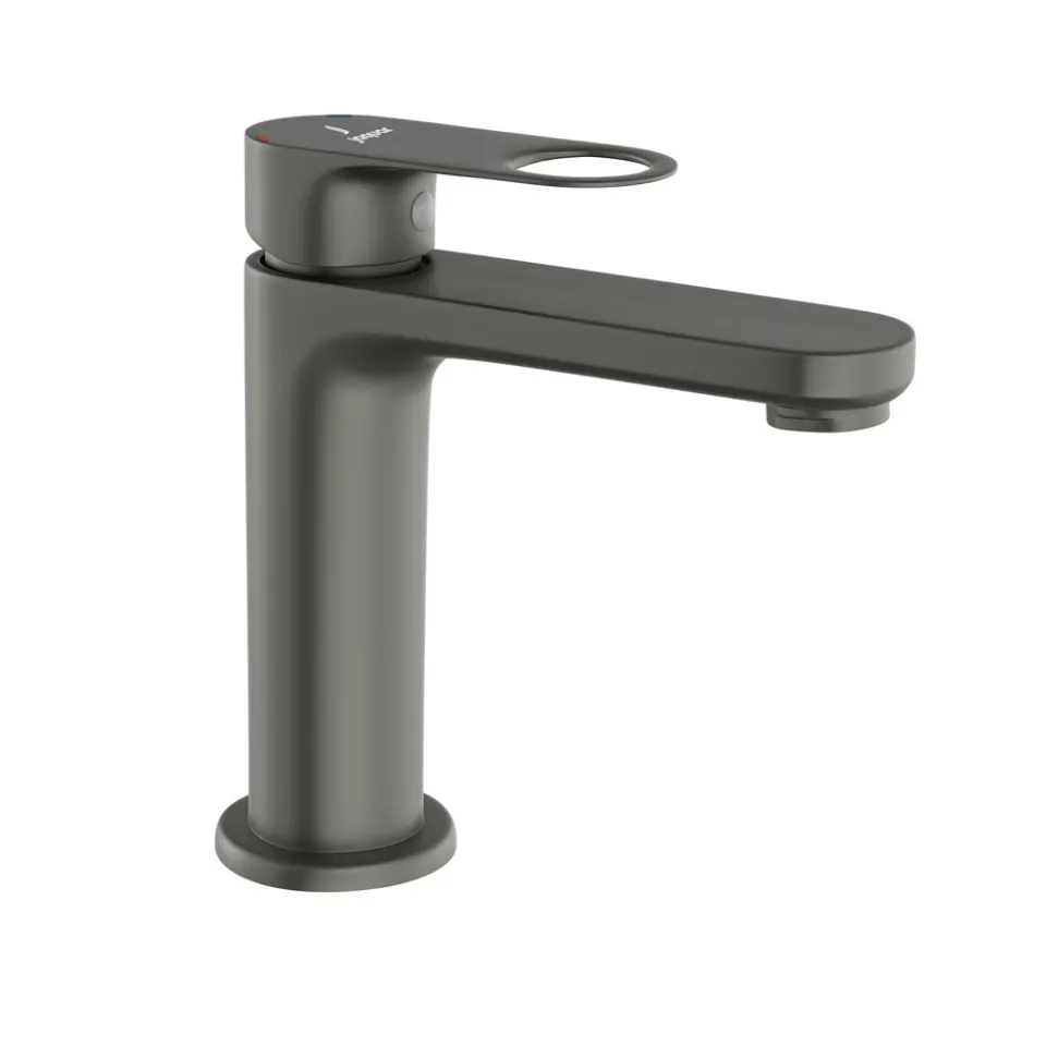 Jaquar Basin Mixer without Popup Waste, with 450mm Braided Hoses Ornamix Prime series ORP-GRF-10011BPM Graphite - image 1