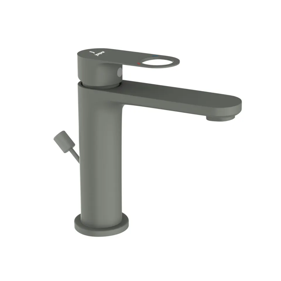 Jaquar Basin Mixer with Popup Waste and 450mm Braided Hoses Ornamix Prime series ORP-GRF-10051BPM Graphite - image 1