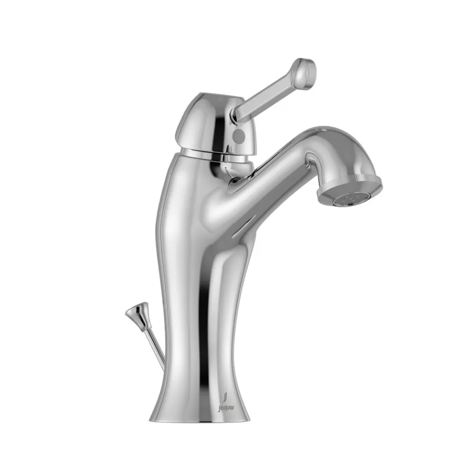 Jaquar Basin Mixer with Popup Waste and 450mm Braided Hoses Queens Prime series QQP-CHR-7051BPM Chrome - image 1