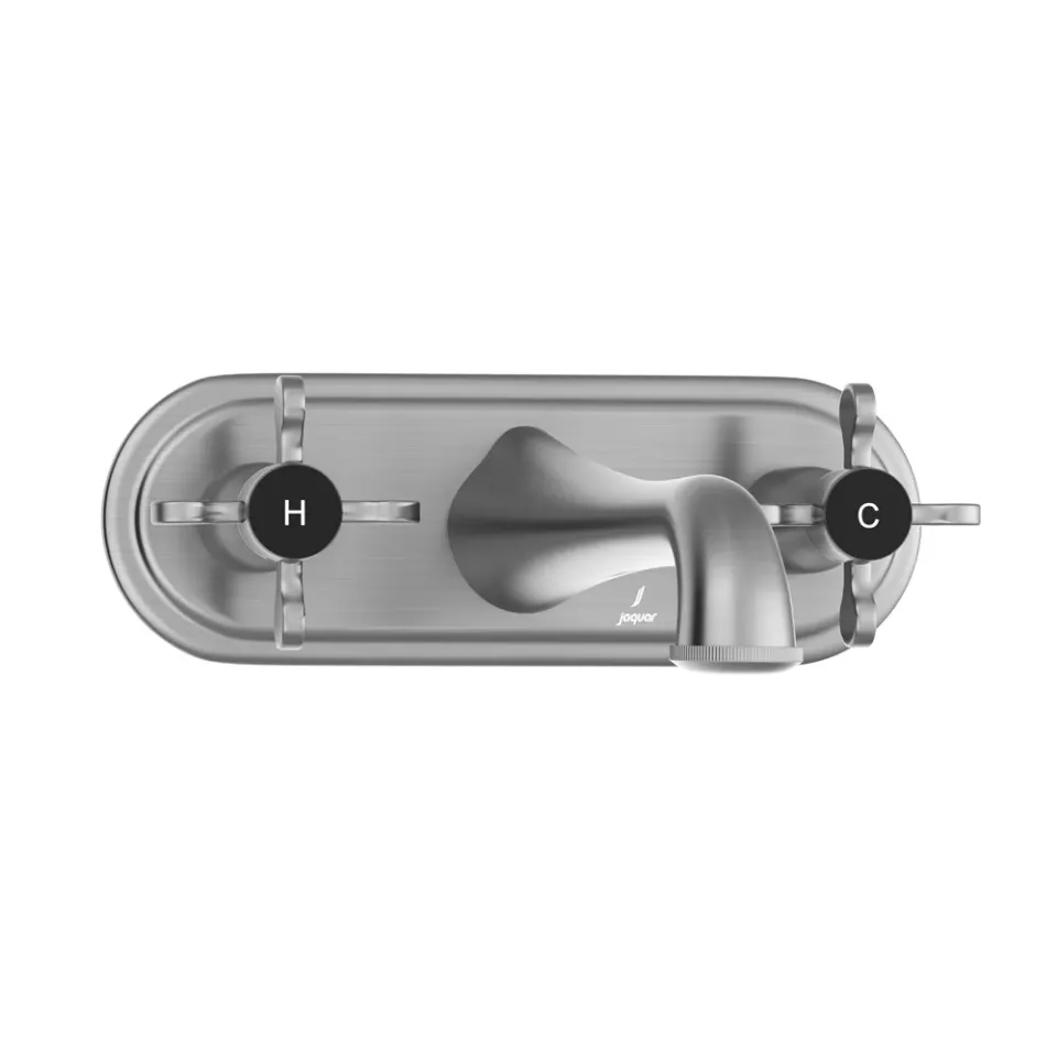Jaquar Two Concealed Valve Basin Mixer for Wall Mounting Queens Prime series QQP-SSF-7433PM Stainless Steel - image 1