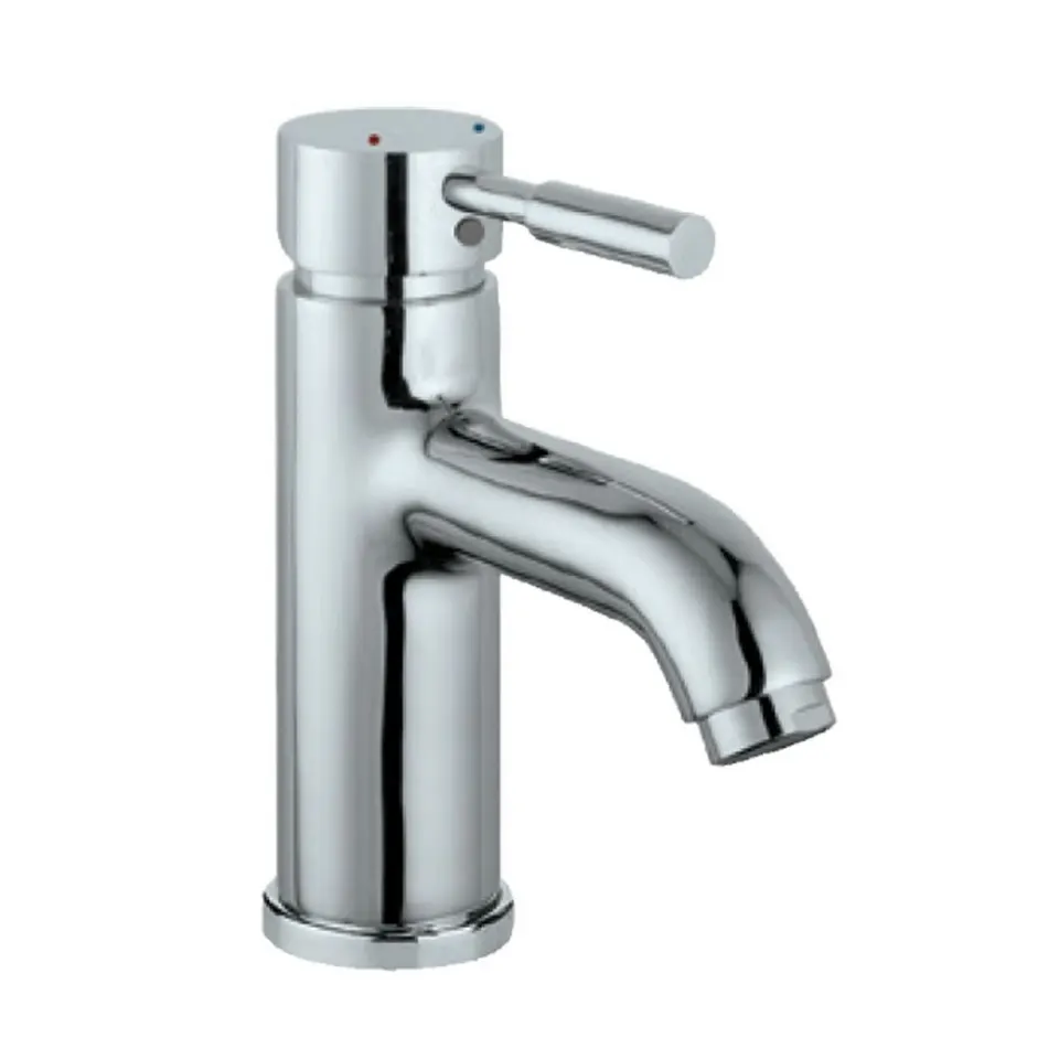 Jaquar Basin Mixer without Popup Waste, with 450mm Braided Hoses Solo series SOL-CHR-6001B Chrome - image 1