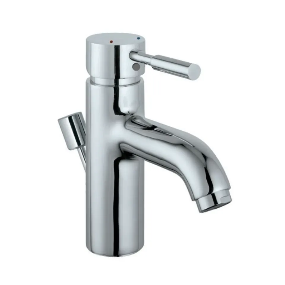 Jaquar Basin Mixer with Popup Waste and 450mm Braided Hoses Solo series SOL-CHR-6051B Chrome - image 1