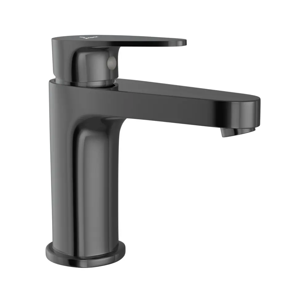Jaquar Basin Mixer without Popup Waste, with 450mm Braided Hoses Vignette Prime series VGP-BCH-81011B Black Chrome - image 1