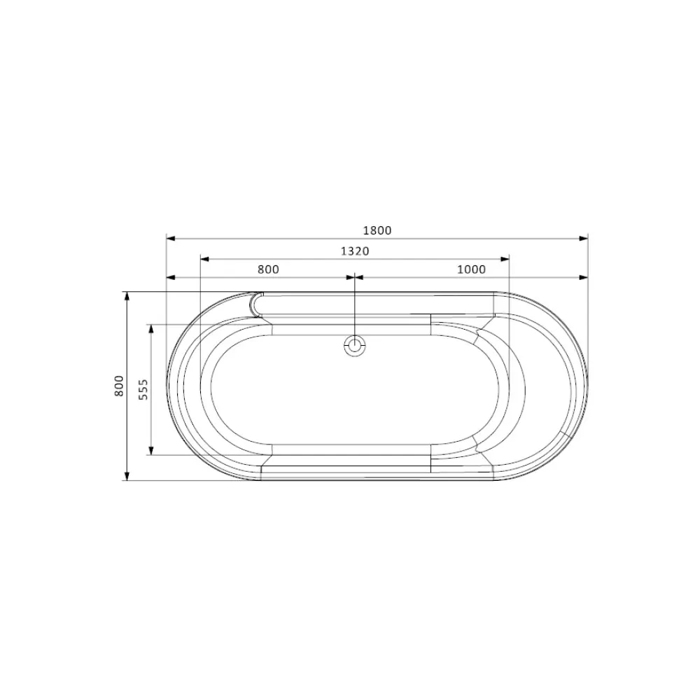 Jaquar Opal Prime Built-In Bathtub, 1800 x 800 x 470 mm JBT-WHT-OPALPM180X Standard - image 2