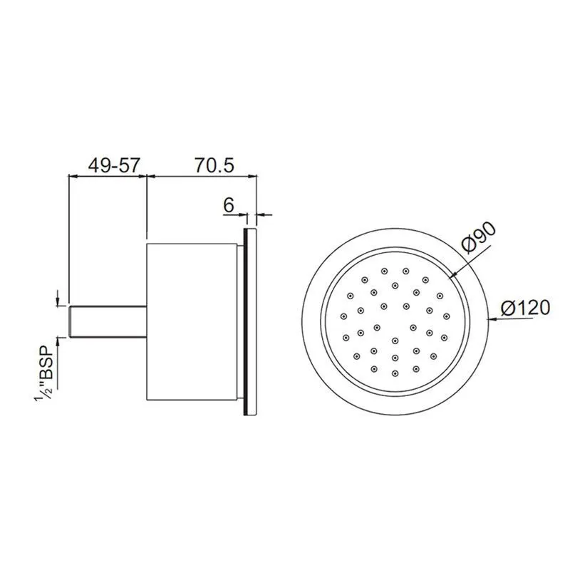 Jaquar Body Shower ø120mm Round Shape Body Showers series BSH-ABR-1761 Antique Bronze - image 2