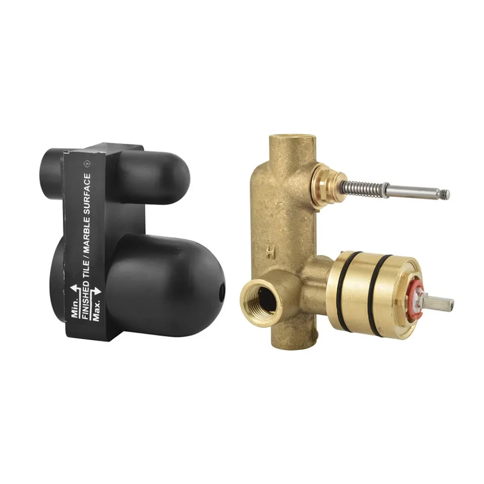 Jaquar 2 Way Diverter Concealed Body, 40mm Cartridge with Button Allied series ALD-CHR-065M Chrome - image 1