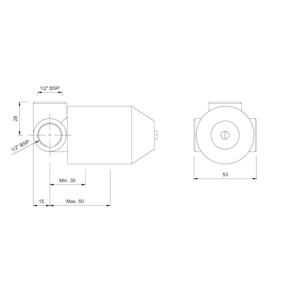 Jaquar 1 Way Diverter Concealed Body for Deusch Mixer, Overhead Shower Only Allied series ALD-CHR-227 Chrome - image 2