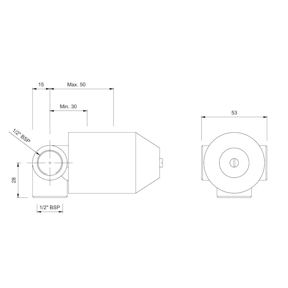 Jaquar 1 Way Diverter Concealed Body for Deusch Mixer, Spout Only Allied series ALD-CHR-229 Chrome - image 2