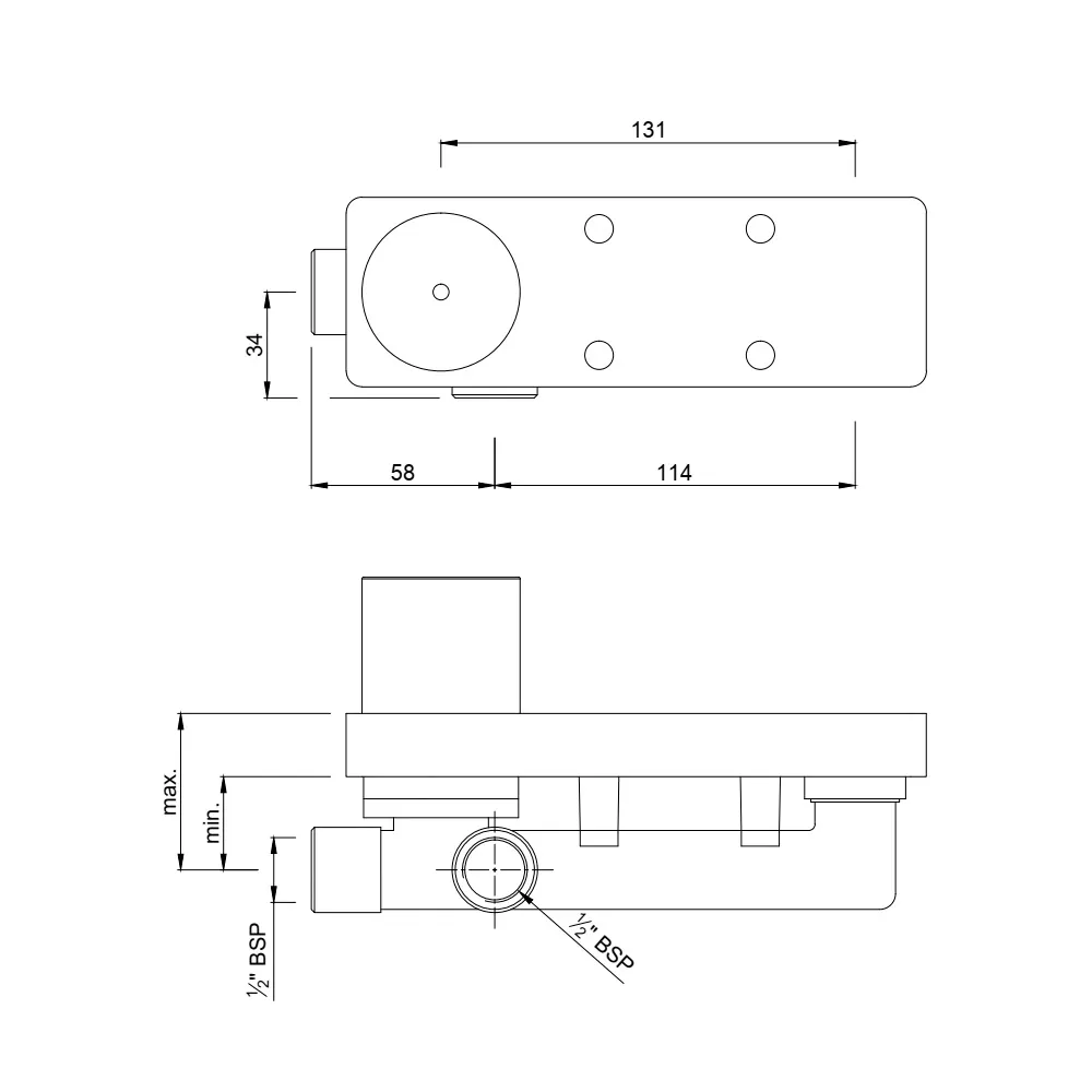Jaquar Left Hand Side Operated Concealed Body Allied series ALD-CHR-235N Chrome - image 2