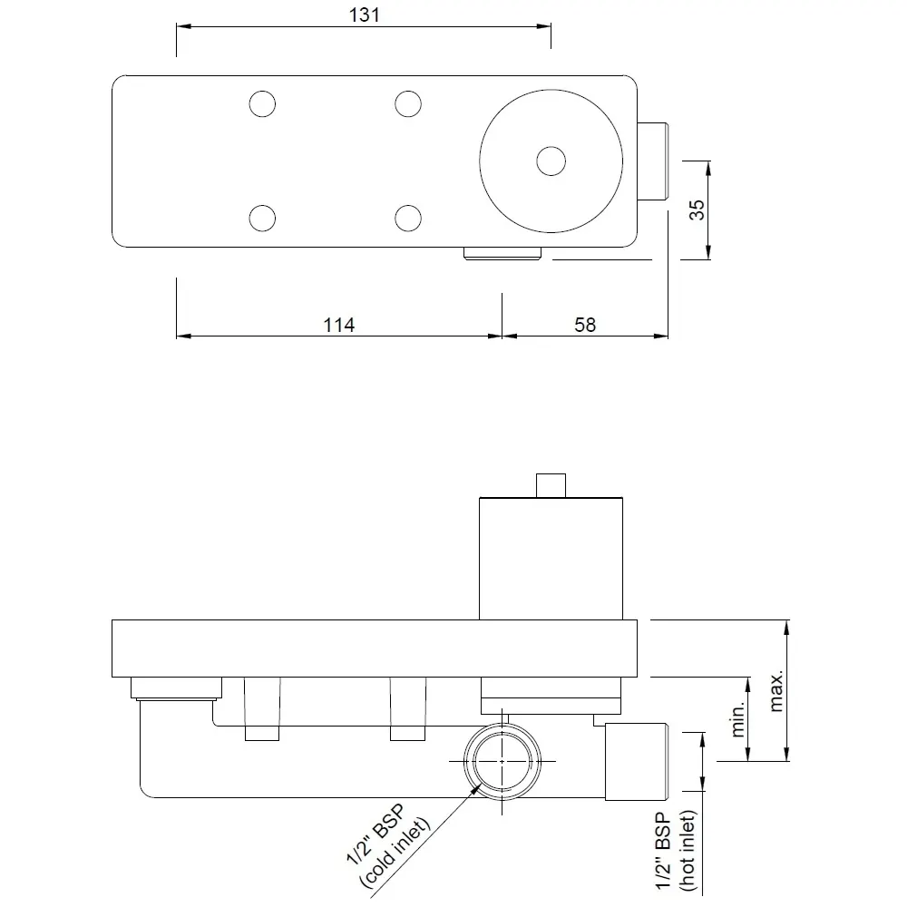 Jaquar Concealed Body for Joystick Basin Mixer Allied series ARC-CHR-87233C Chrome - image 2