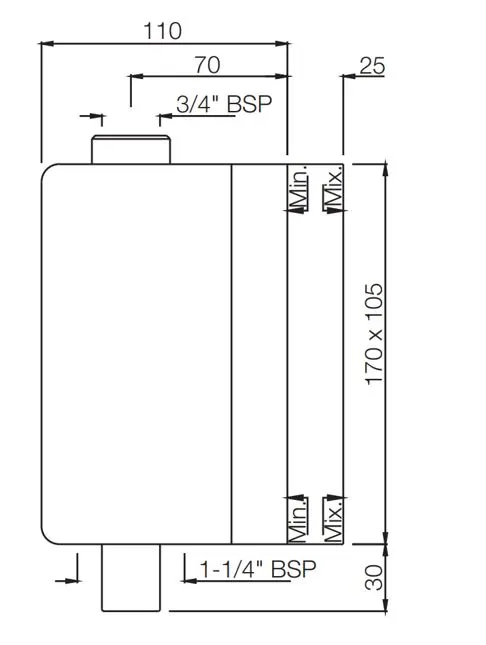 Jaquar Concealed Body of i-Flush i-flush series FLV-CHR-1075C Chrome - image 2