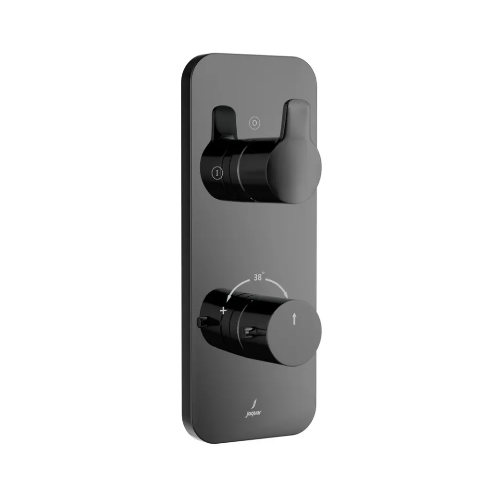 Jaquar Aquamax Exposed Part Kit of Thermostatic Shower Mixer Vertis series VER-BCH-97681NK Black Chrome - image 1