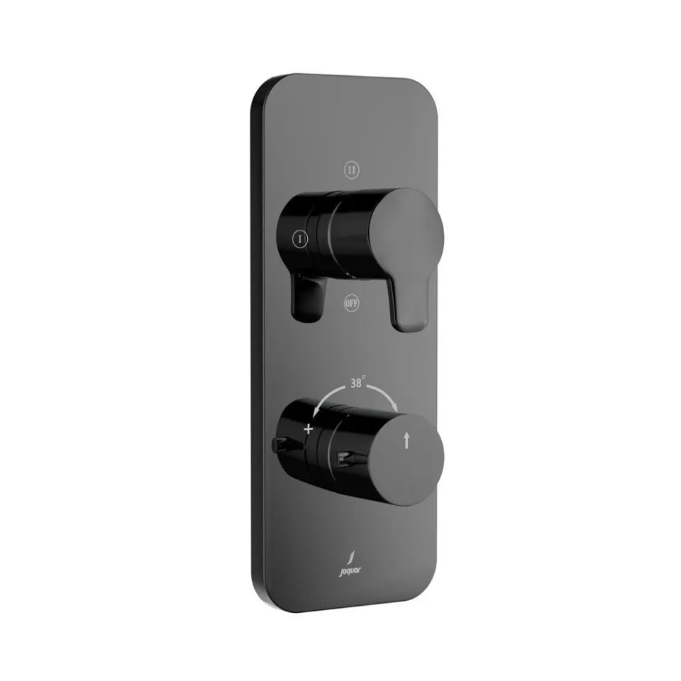 Jaquar Aquamax Exposed Part Kit of Thermostatic Shower Mixer Vertis series VER-BCH-97683NK Black Chrome - image 1