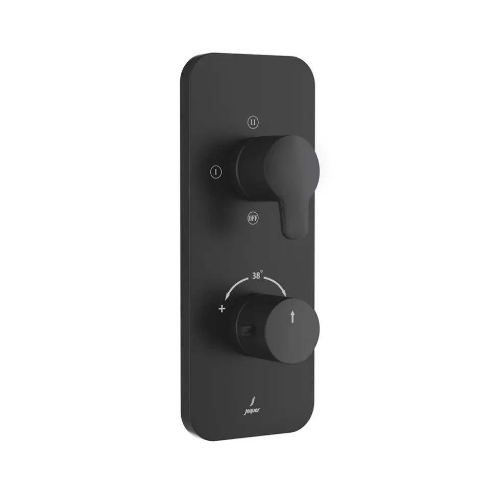 Jaquar Aquamax Exposed Part Kit of Thermostatic Shower Mixer Vertis series VER-BLM-97683NK Black Matt - image 1