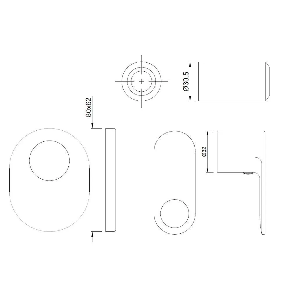 Jaquar Exposed Part Kit for Concealed Stop Valve and Flush Cock Ornamix Prime series ORP-CHR-10083KPM Chrome - image 1