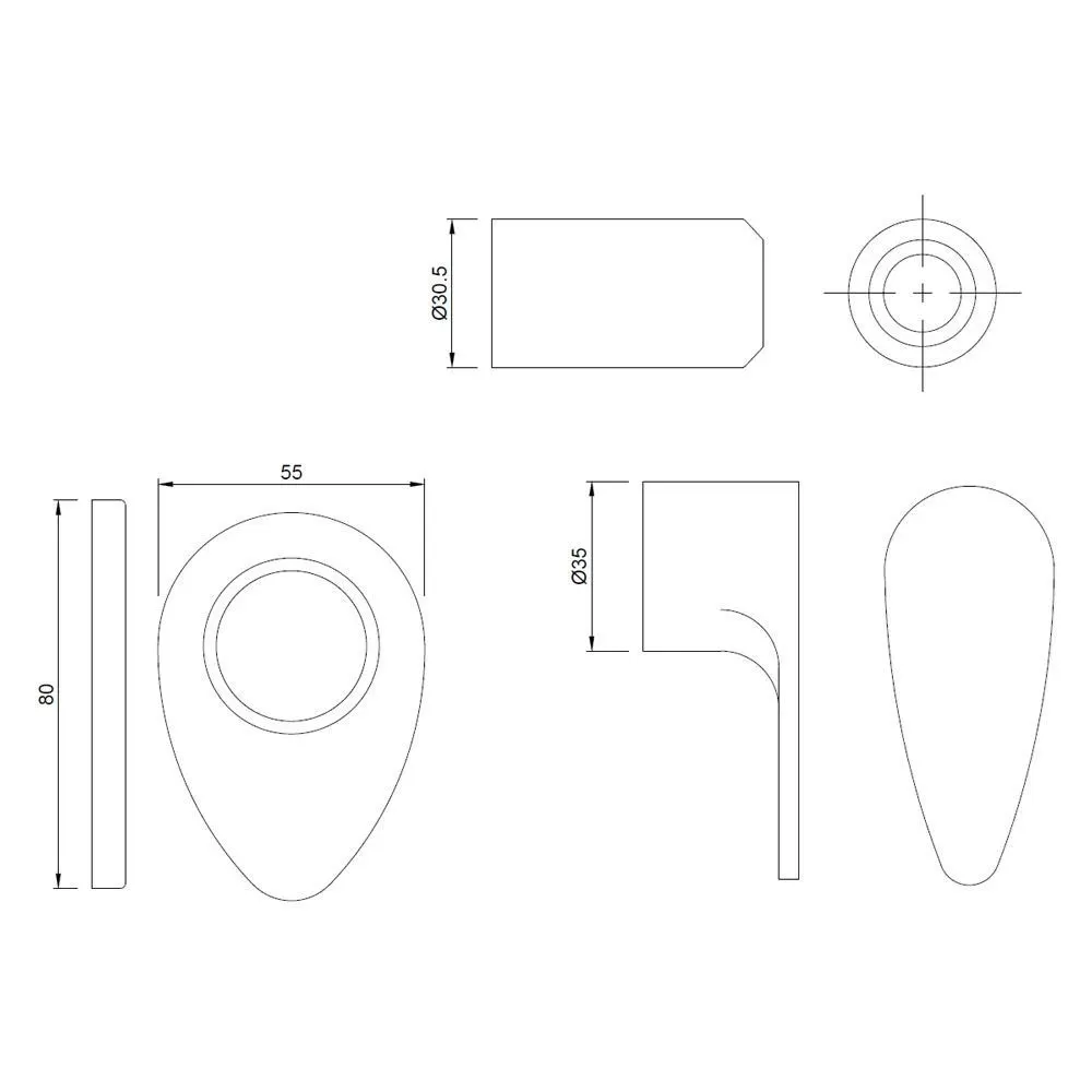 Jaquar Exposed Part Kit for Concealed Stop Valve and Flush Cock Vignette Prime series VGP-CHR-81083K Chrome - image 2