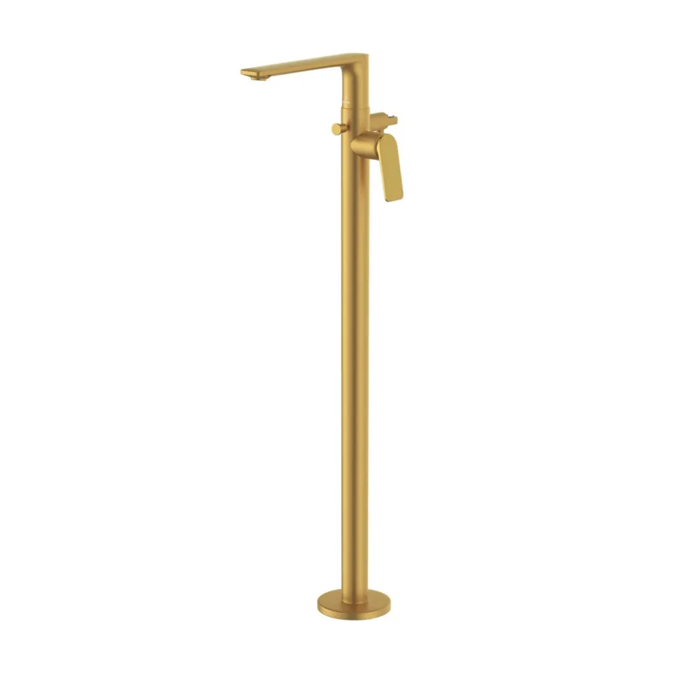 Jaquar Exposed Parts of Floor Mounted Single Lever Bath Mixer - Lever: Gold Bright PVD | Body: Gold Matt PVD Laguna Faucets series LAG-GMG-91121K Standard - image 1