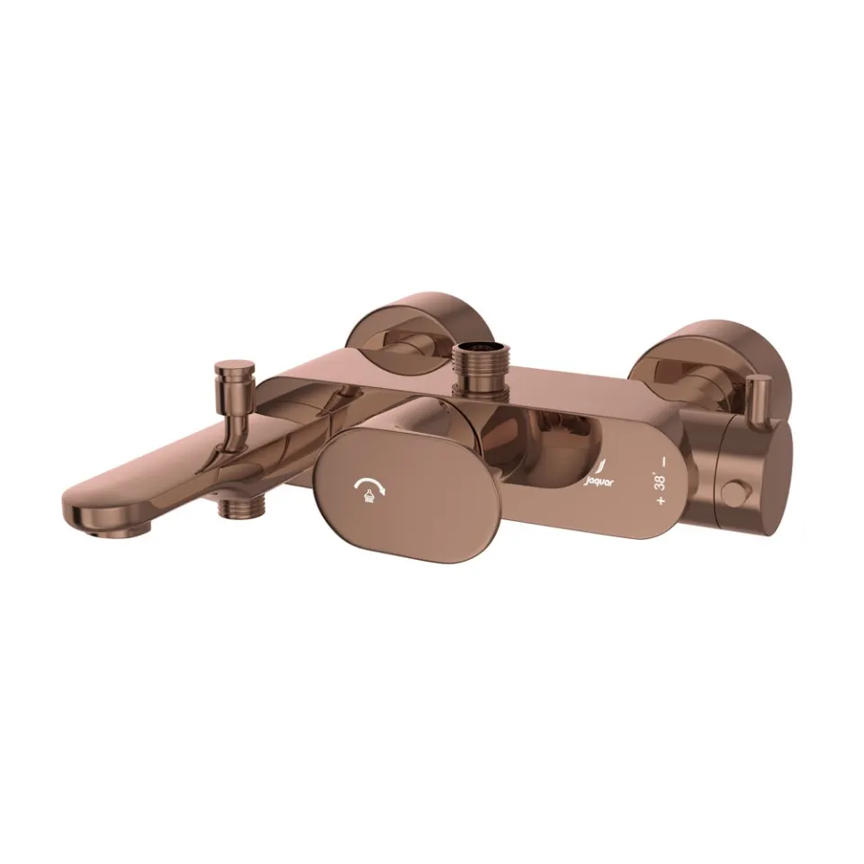 Jaquar Exposed Thermostatic Bath & Shower Mixer 3-in-1 System Thermostatic Mixers series OPP-BGP-15663PM Blush Gold Bright PVD - image 1