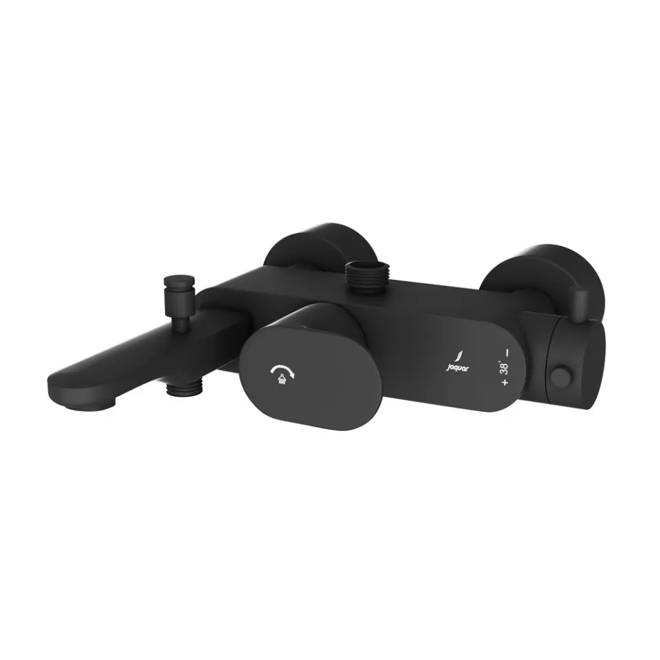 Jaquar Exposed Thermostatic Bath & Shower Mixer 3-in-1 System Thermostatic Mixers series OPP-BLM-15663PM Black Matt - image 1