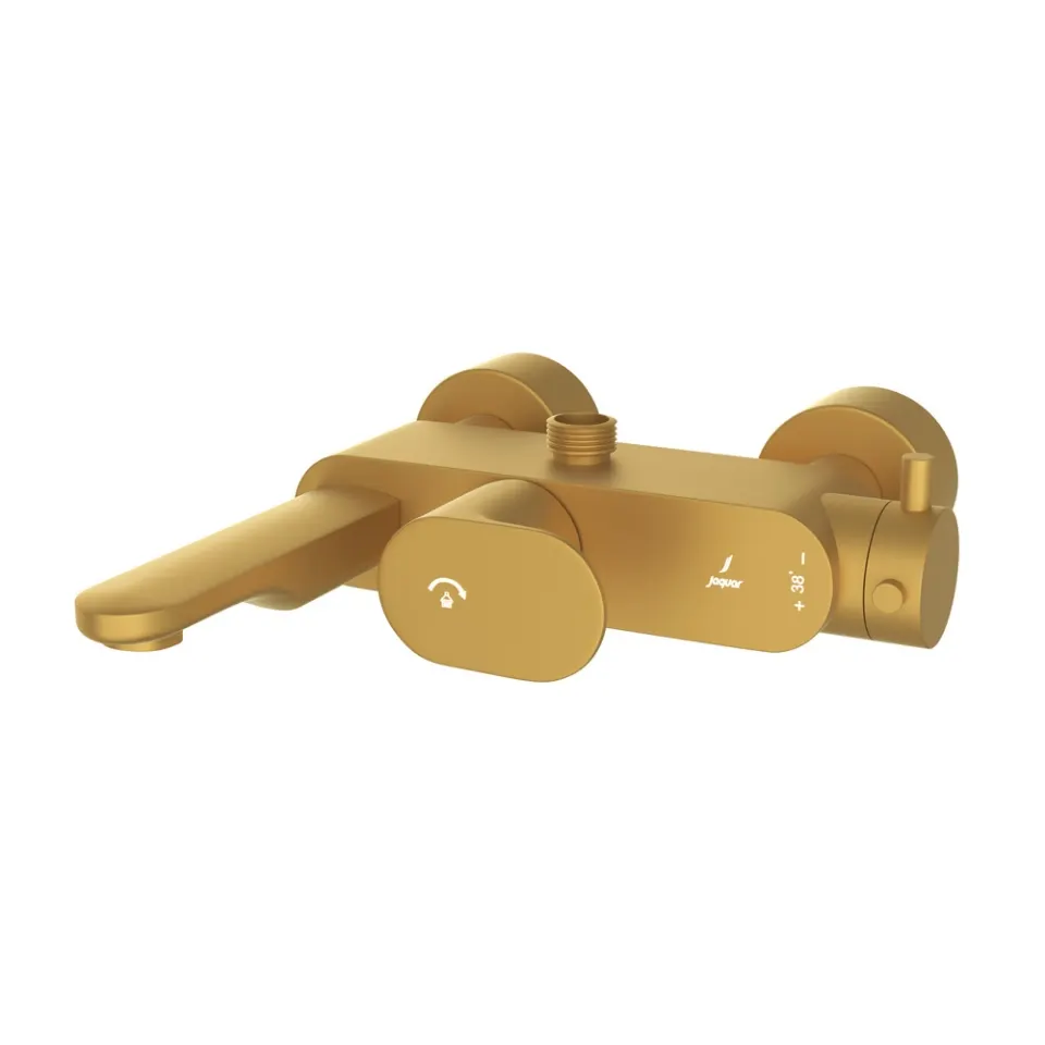 Jaquar Exposed Thermostatic Bath & Shower Mixer Thermostatic Mixers series OPP-GMP-15615PM Gold Matt PVD - image 1