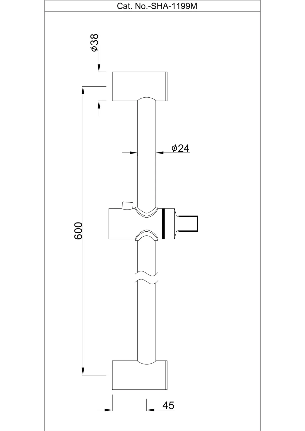 Jaquar Sliding Rail Shower Accessories series SHA-ABR-1199M Antique Bronze - image 2