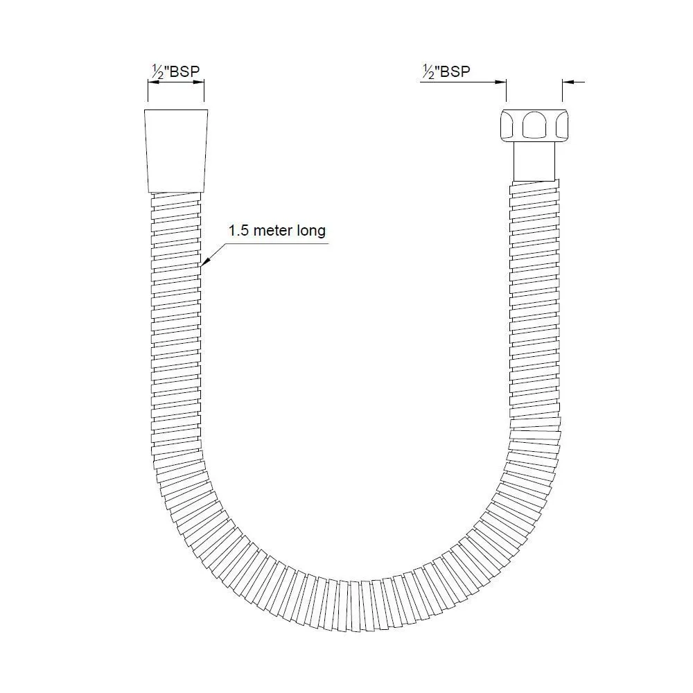 Jaquar Flexible Tube Shower Accessories series SHA-CHR-549D12 Chrome - image 2