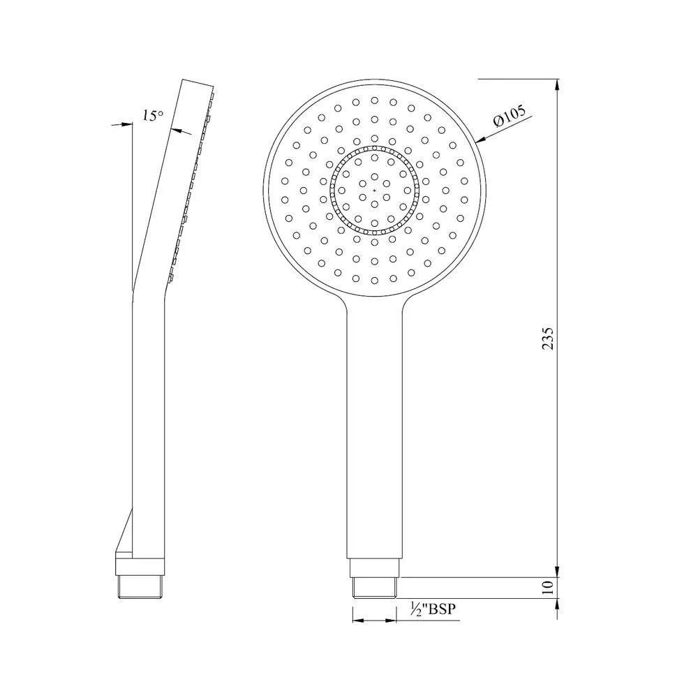 Jaquar Hand Shower ø105mm Round Shape Single Flow Air Showers series HSH-CHR-1717 Chrome - image 2