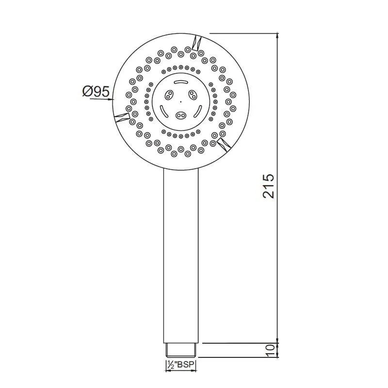 Jaquar Hand Shower Round Shape Multi Flow Hand Shower Multi-Flow series HSH-CHR-1739 Chrome - image 2