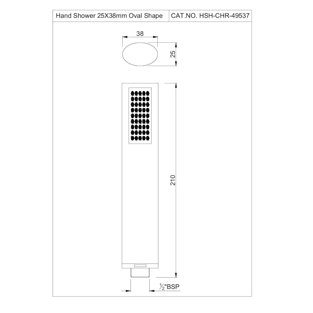Jaquar Oval Shape Single Flow Hand Shower Hand Shower Single Flow series HSH-CHR-49537 Chrome - image 2