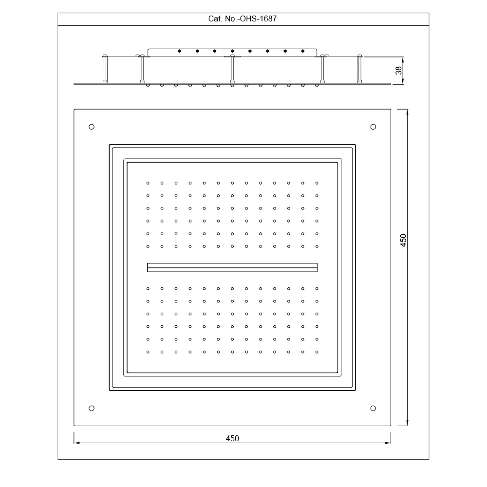 Jaquar Duoflo Shower Square Shape Duoflo Shower series OHS-BCH-1687 Black Chrome - image 2