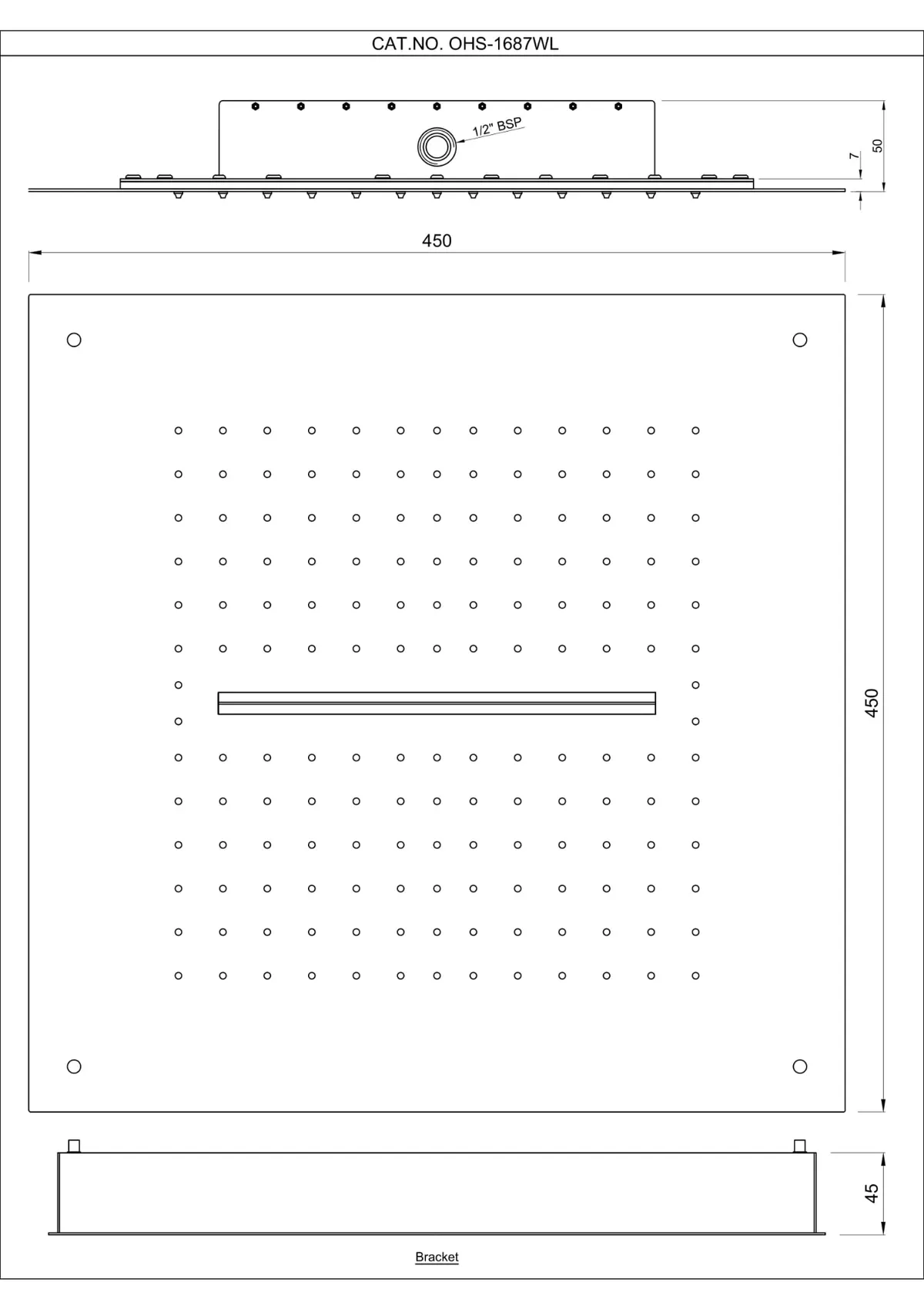 Jaquar Duoflo Shower Square Shape Duoflo Shower series OHS-BLM-1687WL Black Matt - image 2