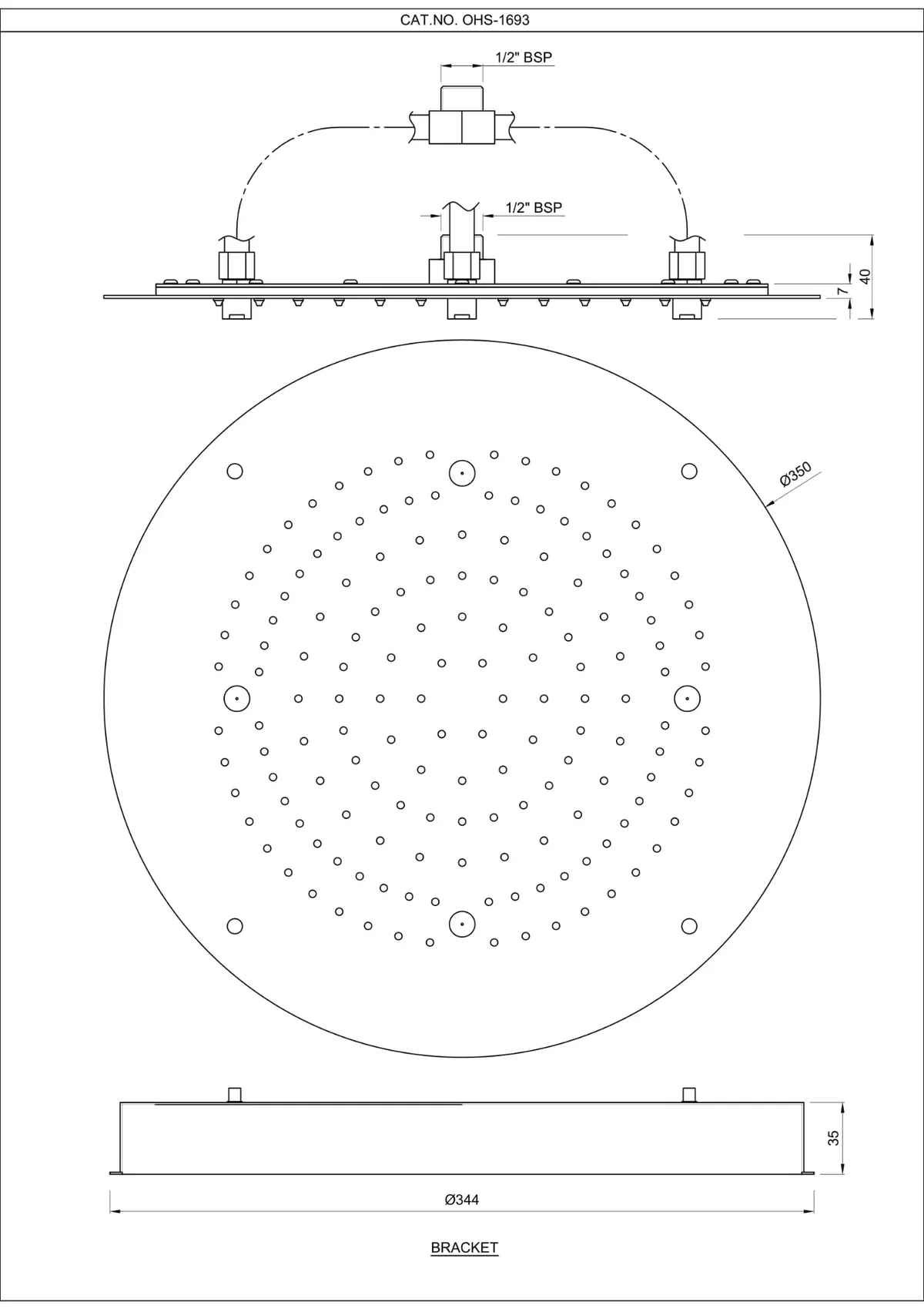 Jaquar Duoflo Shower Round Shape Duoflo Shower series OHS-BCH-1693 Black Chrome - image 2
