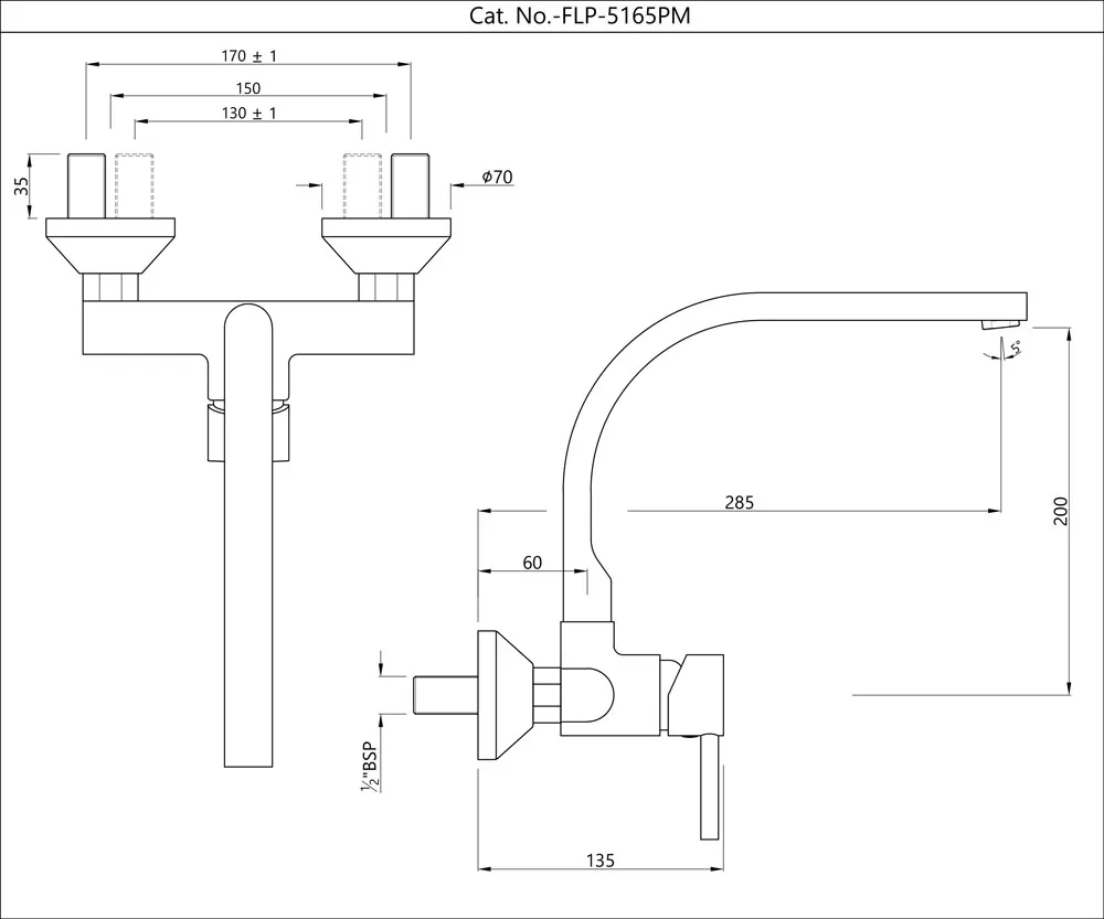 Jaquar Single Lever Sink Mixer Florentine Prime series FLP-BCH-5165PM Black Chrome - image 2