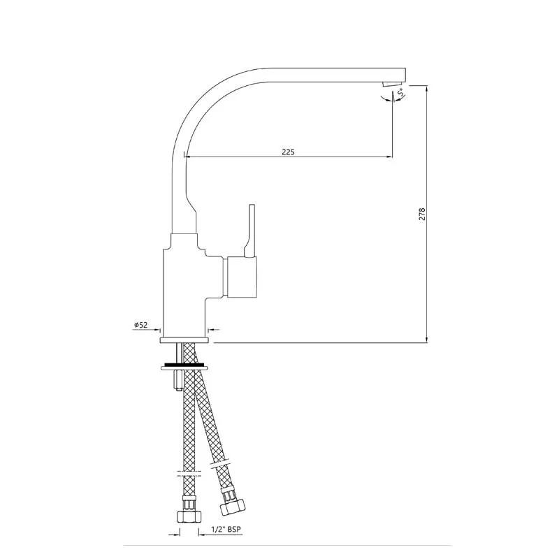 Jaquar Side Single Lever Sink Mixer Florentine Prime series FLP-CHR-5179BPM Chrome - image 2