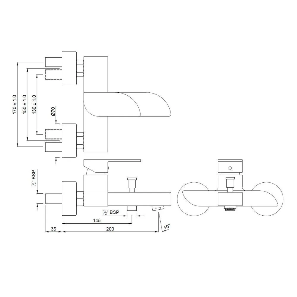 Jaquar Single Lever Wall Mixer Alive series ALI-BCH-85119 Black Chrome - image 2