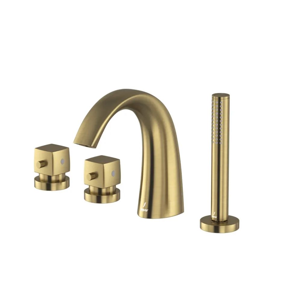 Jaquar 2 Way Thermostatic Bath Filler, 4 Hole Deck Mounted Thermostatic Mixers series ARC-ABR-87677 Antique Bronze - image 1