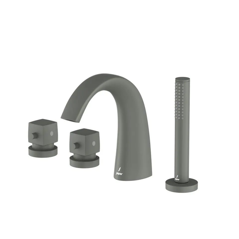 Jaquar 2 Way Thermostatic Bath Filler, 4 Hole Deck Mounted Thermostatic Mixers series ARC-GRF-87677 Graphite - image 1