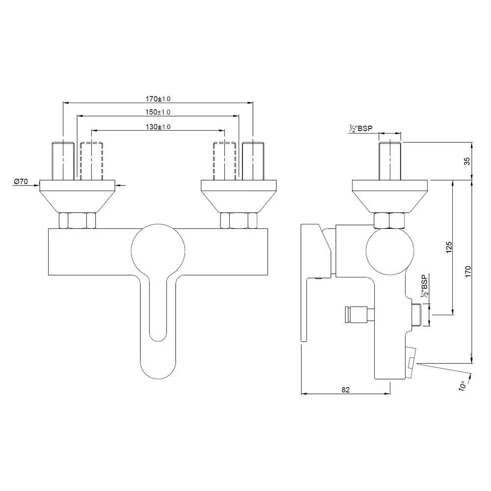 Jaquar Single Lever Wall Mixer Fusion series FUS-CHR-29119 Chrome - image 2