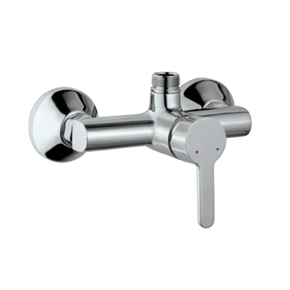 Jaquar 1 Way Exposed Wall Mixer with Pipe Connection and Wall Flanges Fusion series FUS-CHR-29147 Chrome - image 1