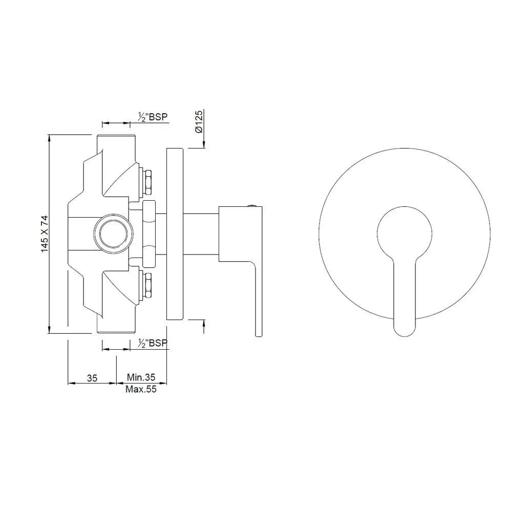Jaquar 4 Way Diverter for Concealed Fitting with Non-Return Valves Fusion series FUS-CHR-29421 Chrome - image 2