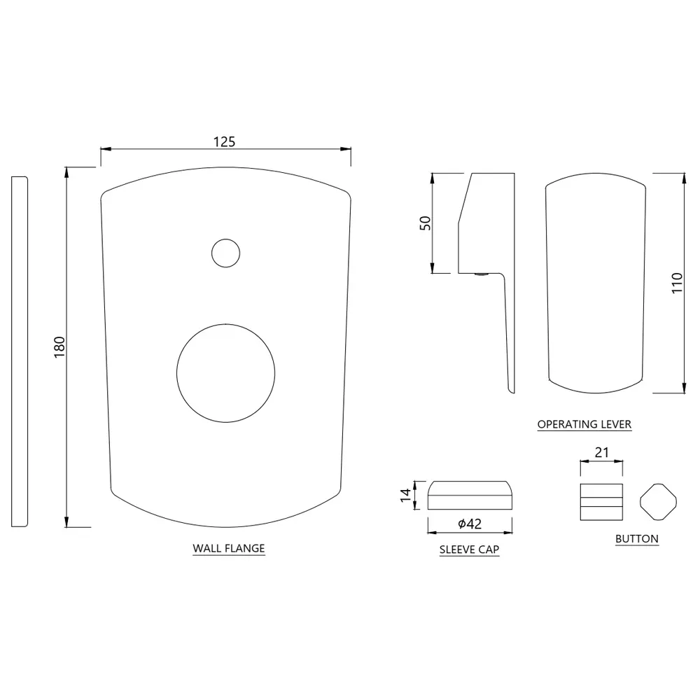 Jaquar 2 Way Diverter Exposed Parts Kit, Normal Flow Kubix Prime series KUP-BCH-35065MKPM Black Chrome - image 2