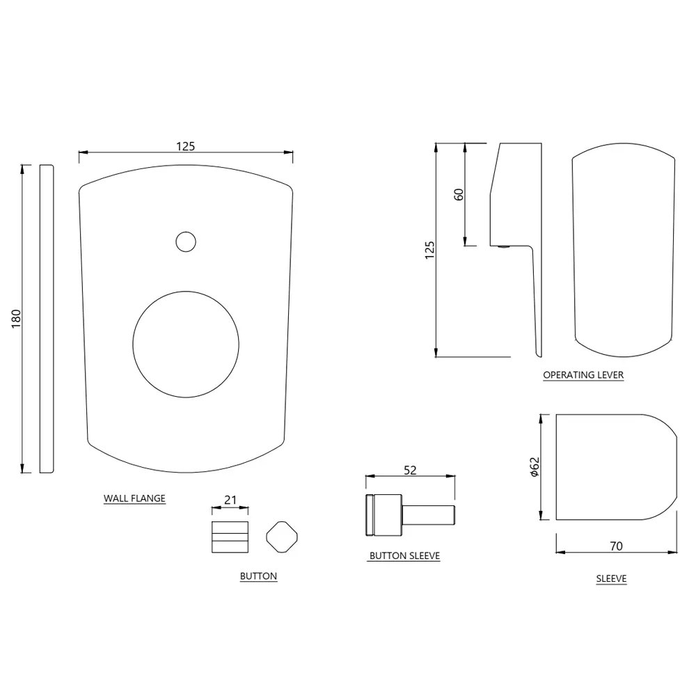 Jaquar 2 Way High Flow Diverter Exposed Parts Kit Kubix Prime series KUP-ABR-35079NKPM Antique Bronze - image 1