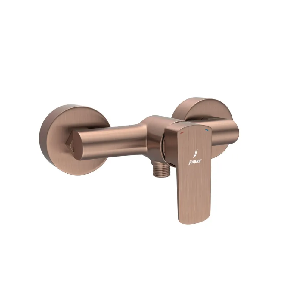 Jaquar 1 Way Exposed Wall Mixer for Hand Shower with Wall Flanges Kubix Prime series KUP-ACR-35149PM Antique Copper - image 1