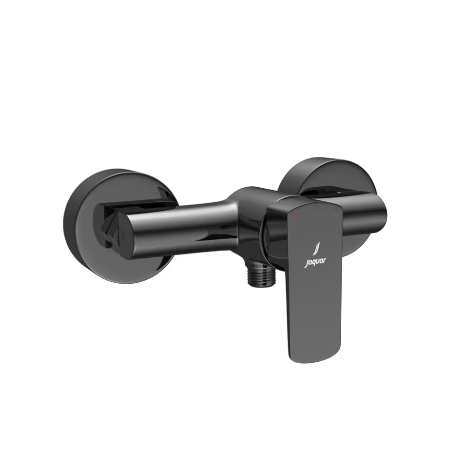 Jaquar 1 Way Exposed Wall Mixer for Hand Shower with Wall Flanges Kubix Prime series KUP-BCH-35149PM Black Chrome - image 1
