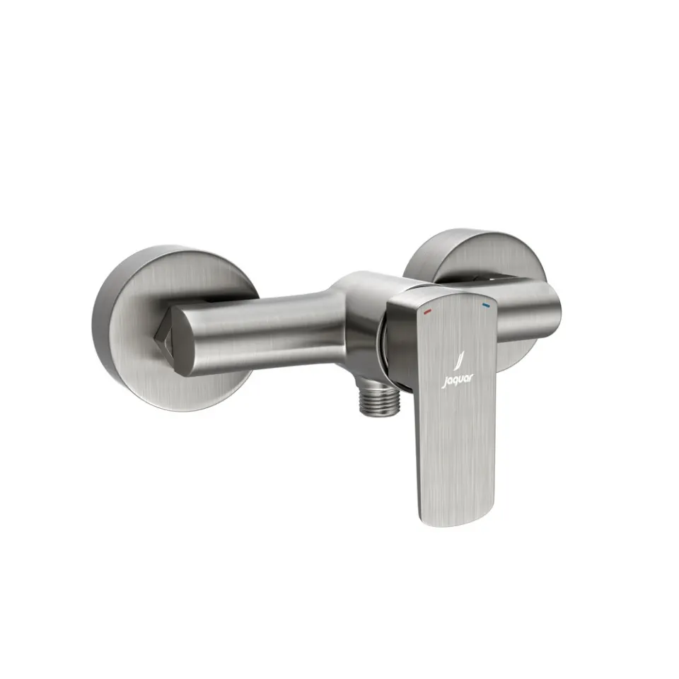 Jaquar 1 Way Exposed Wall Mixer for Hand Shower with Wall Flanges Kubix Prime series KUP-SSF-35149PM Stainless Steel - image 1