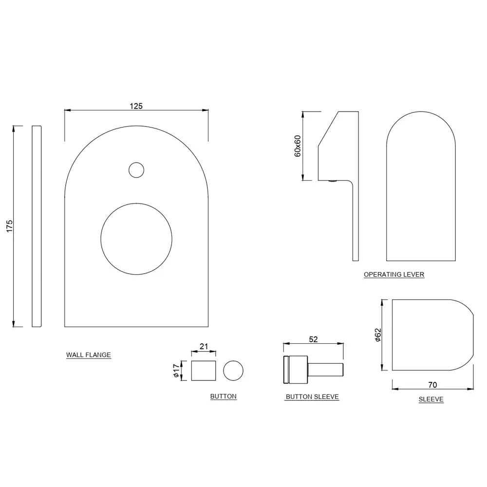 Jaquar 2 Way High Flow Diverter Exposed Parts Kit Lyric series LYR-CHR-38079NK Chrome - image 2